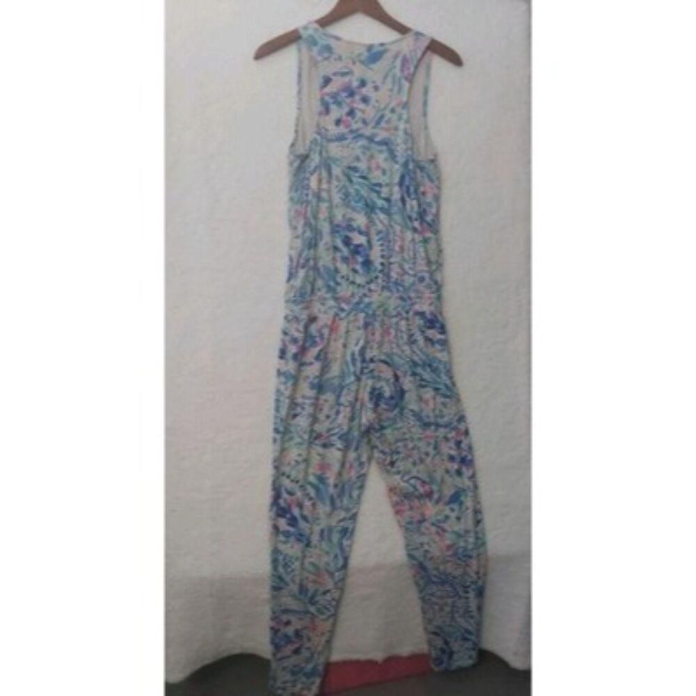 Lilly-pulitzer Women's Blue and White Jumpsuit - Picture 6 of 8